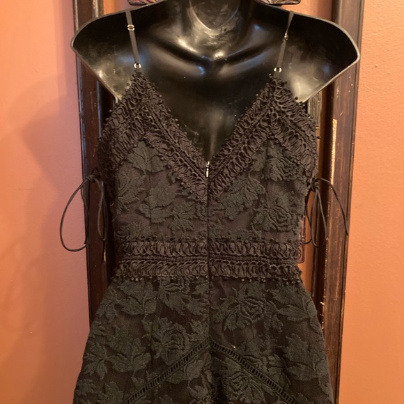 Adelyn Rae Drawstring Netted/Lace Dress - Picture 3 of 4